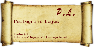 Pellegrini Lajos névjegykártya